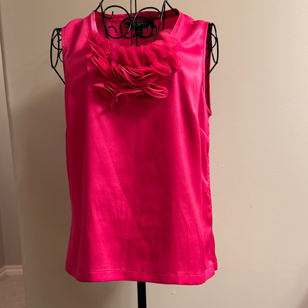 Kasper Vibrant Pink Sleeveless Blouse